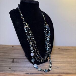 Elegant Black and Silver Beaded Necklace